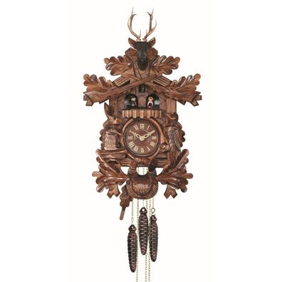 Engstler - K739/8 MT - 739/8 MT - Kuckucksuhr - 8-Tag-Kettenzugwerk - Nussbaum