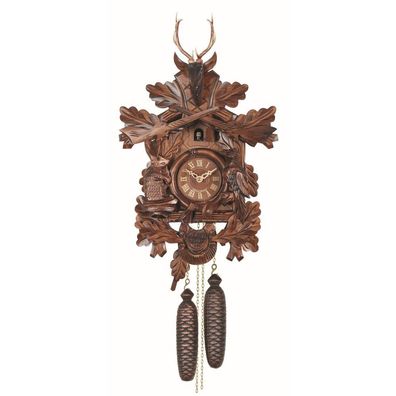 Engstler - 739/8 - Kuckucksuhr - 8-Tag-Kettenzugwerk - Nussbaum - 50 cm