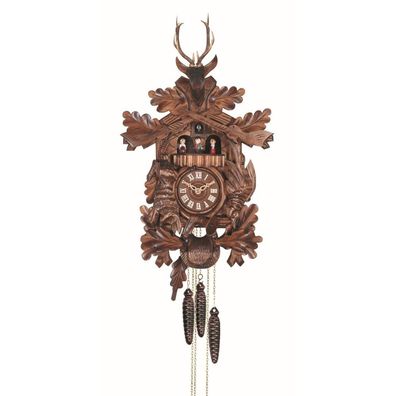 Engstler - K738/8 MT - 738/8 MT - Kuckucksuhr - 8-Tag-Kettenzugwerk - Nussbaum