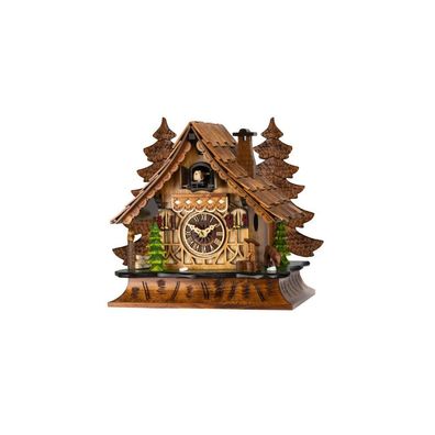 Engstler - 40910 QM - Kuckucksuhr - Quarz - Nussbaum - mit Musik - 27 cm