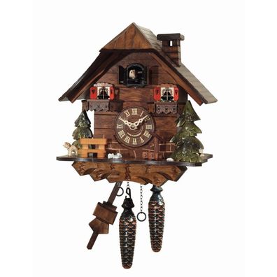 Engstler - 433 Q - Kuckucksuhr - Quarz - Nussbaum - 25,5 cm