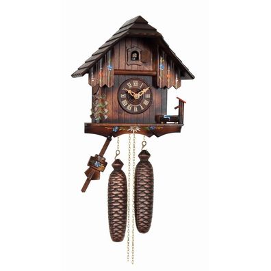 Engstler - 430/8 - Kuckucksuhr - 8-Tag-Kettenzugwerk - Nussbaum - 26 cm