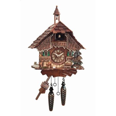 Engstler - 431 Q - Kuckucksuhr - Quarz - Nussbaum - 35 cm