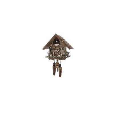 Engstler - 4053 Q - Kuckucksuhr - Quarz - Nussbaum - 22 cm