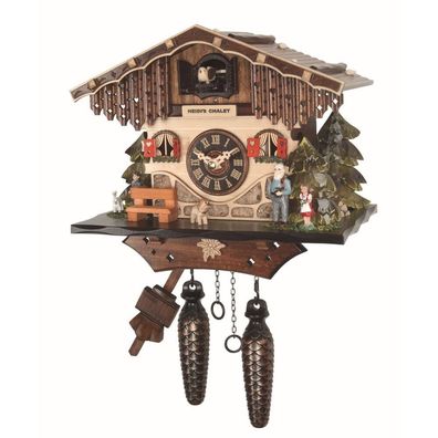 Engstler - 4023 QM - Kuckucksuhr - Quarz - Nussbaum - mit Musik - 22 cm