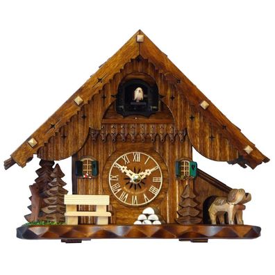 Engstler - 40510 Q - Kuckucksuhr - Quarz - Nussbaum - 22 cm