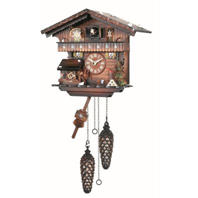 Engstler - 440 Q - Kuckucksuhr - Quarz - Nussbaum - 26 cm