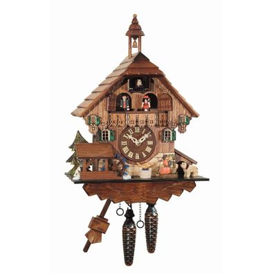Engstler - K4484 MT - 4484 MT - Kuckucksuhr - 1-Tag-Kettenzugwerk - Nussbaum