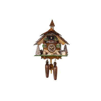 Engstler - 44424 QM - Kuckucksuhr - Quarz - Nussbaum - mit Musik - 31 cm
