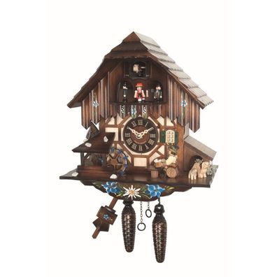 Engstler - K464 MT - 464 MT - Kuckucksuhr - 1-Tag-Kettenzugwerk - Nussbaum - 30 cm