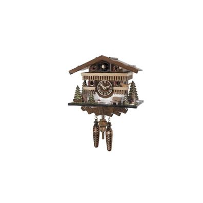 Engstler - 461 QM - Kuckucksuhr - Quarz - Nussbaum - mit Musik - 22 cm