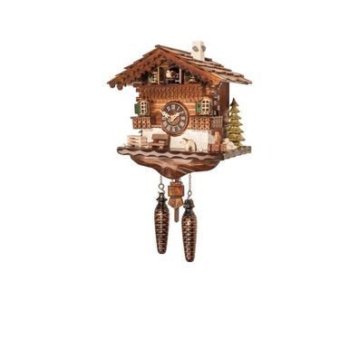 Engstler - 457 Q - Kuckucksuhr - Quarz - Nussbaum - 25 cm