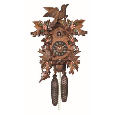 Engstler - 637/6/8 - Kuckucksuhr - 8-Tag-Kettenzugwerk - Nussbaum - 40,5 cm