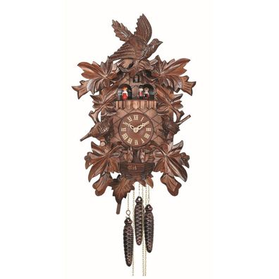 Engstler - 640/8 - Kuckucksuhr - 8-Tag-Kettenzugwerk - Nussbaum - 43 cm