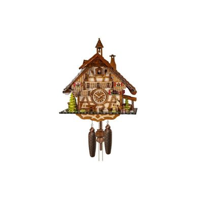 Engstler - 3651/8 - Kuckucksuhr - 8-Tag-Kettenzugwerk - Nussbaum - 42 cm