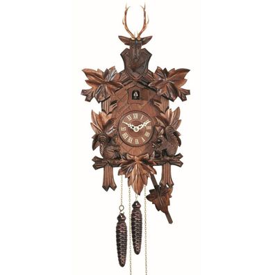 Engstler - 533 Q - Kuckucksuhr - Quarz - Nussbaum - 38 cm