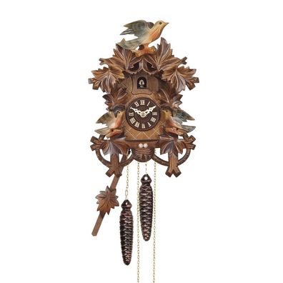 Engstler - 625/2 QM - Kuckucksuhr - Quarz - Nussbaum - mit Musik - 26 cm