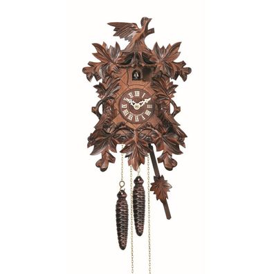 Engstler - 630/8 - Kuckucksuhr - 8-Tag-Kettenzugwerk - Nussbaum - 28 cm