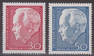 Berlin 1967 postfrisch MiNr. 314-315 Bundespräsidenten Heinrich Lübke