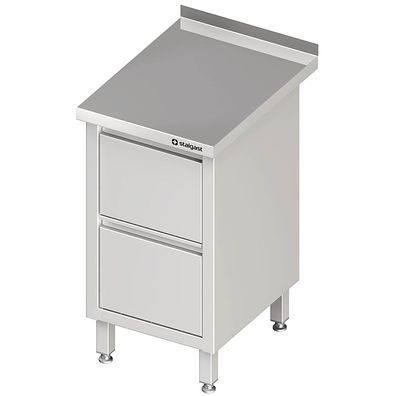 Stalgast Schubladenschrank mit 2 Schubladen, 450x600x850 mm, mit Aufkantung, versc
