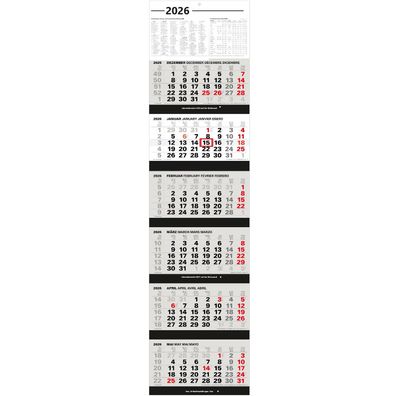 Großer 6-Monatskalender 2026 XXL Wandkalender 6 Monate Bürokalender weiß