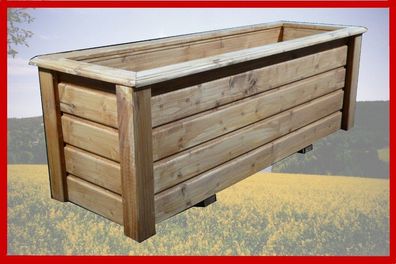 Classiv Pflanzkasten Holz lasiert 140x40x40 cm Blumenkasten Pflanzkübel