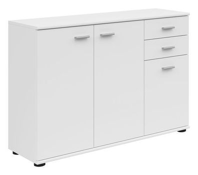 Kommode Noeda Sideboard Schubladenschrank 35 x 106 x 75 , Weiss