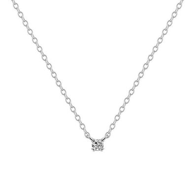 Collier - Sterlingsilber Zirkonia - silberfarben