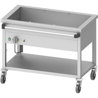 Bain-Marie-Becken Drop-In 1xGN 11 505x620x390 mm, Edelstahlabdeckung