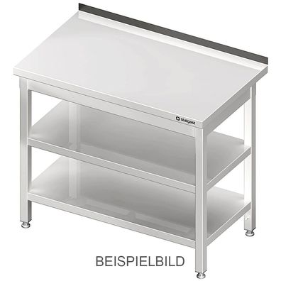 Gastronomie Stalgast Arbeitstisch mit Grund- und Zwischenboden, 800x600x850 mm,