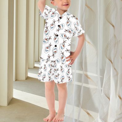 Kinder Pyjama / Schlafanzug mit kurzen Hosenbeinen " Frozen - Olaf"