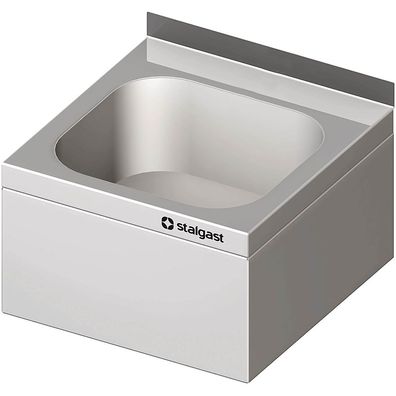 Stalgast Handwaschbecken zur Wandmontage, 400x410x240 mm, mit dreiseitiger Beckenb