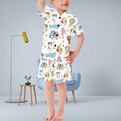 Kinder Pyjama / Schlafanzug mit kurzen Hosenbeinen " Bluey" #2