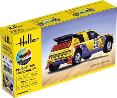 Heller 1:43 56189 Starter KIT Peugeot 205 Turbo Rallye