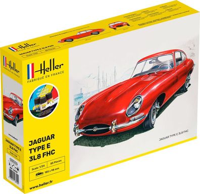 Heller 1:24 56709 Starter KIT Jaguar Type E 3L8 FHC