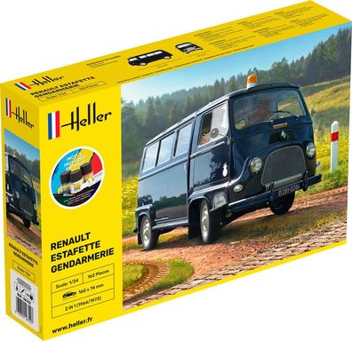 Heller 1:24 56742 Starter KIT Renault Estafette Gendarmerie
