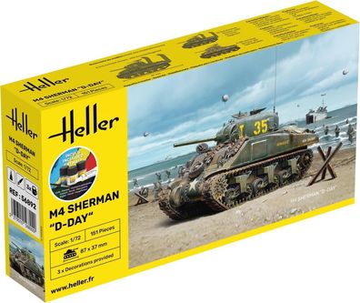 Heller 1:72 56892 Starter KIT M4 Sherman D-Day