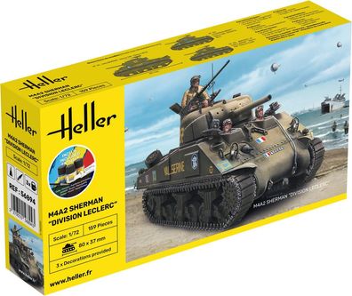 Heller 1:72 56894 Starter KIT M4A2 Sherman Division Leclerc