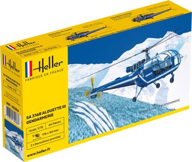Heller 1:72 80286 SA 316 Alouette III Gendarmerie
