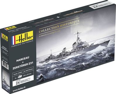 Heller 1:400 85009 Twin Set Marceau + Zerstörer Z31