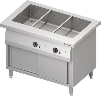 Stalgast Bain-Marie-Station Free Flow mit einem Becken 3x GN11, Wärmeschrank und