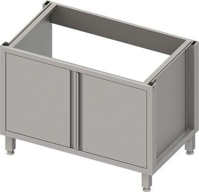 Stalgast Spülenunterschrank Boxversion 2.0, für BeineSockelrahmen, mit Flügeltüren