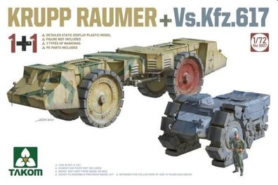 Takom 1:72 TAK5007 Krupp Räumer + Vs. Kfz.617