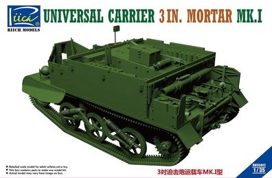 Riich Models 1:35 RV35017 Universal Carrier 3 in. Mortar Mk.1