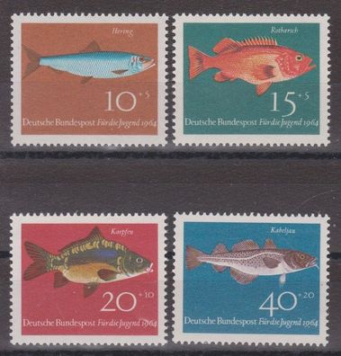 BRD 1964 postfrisch MiNr. 412-415 Für die Jugend Fische