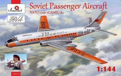 Amodel 1:144 AMO1469-01 Tupolev Tu-104 airliner, eroflot, kit2