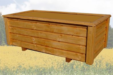 Classiv Pflanzkasten 120x40x40 cm Blumenkasten Pflanzkübel Holz lasiert