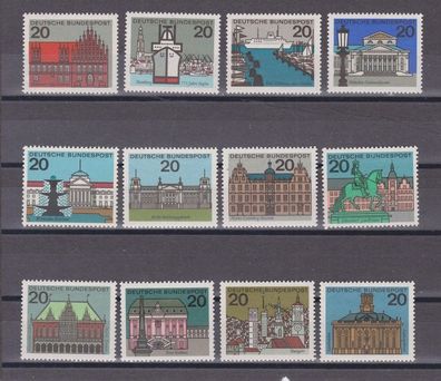 BRD 1964 postfrisch MiNr. 416-427 Hauptstädte der Länder der BRD