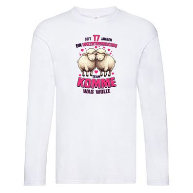 17 Jahre Verheiratet | 17 Jahre ein Team | Ehepaar v2 Long Sleeve Weiß