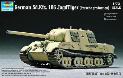 Trumpeter 1:72 7273 German Sd. Kfz.186 Jagdtiger (Porsche model)